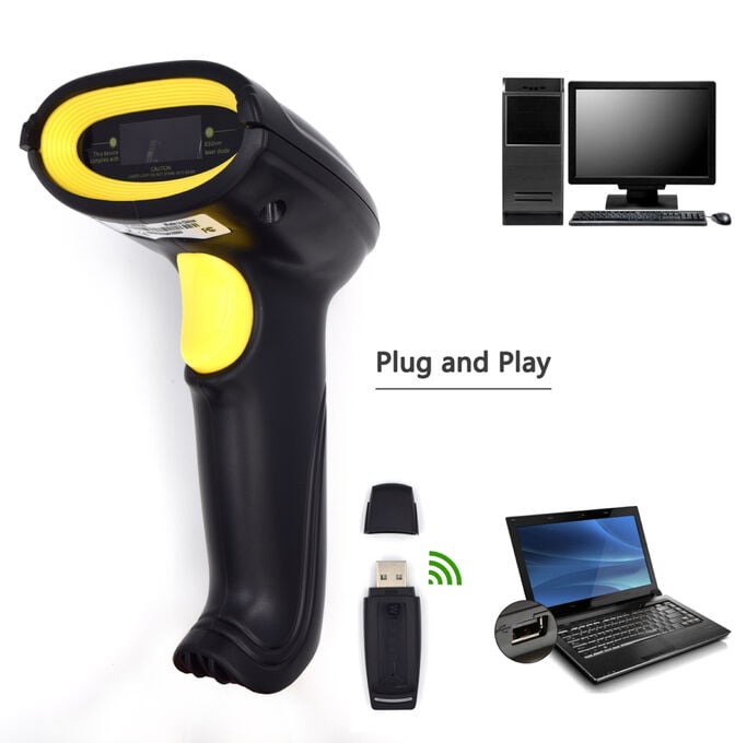 Leitor C&oacute;digo Barras Ewent EW3430 Wireless Laser 1D c/ base image number 4