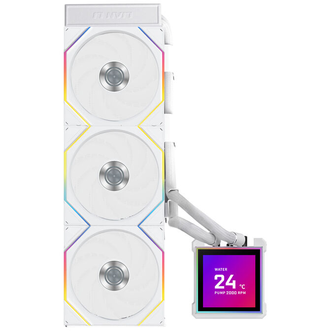 Water Cooler CPU AIO Lian Li HydroShift II LCD-S 360TL FLEX Wireless Branco - 360mm image number 1