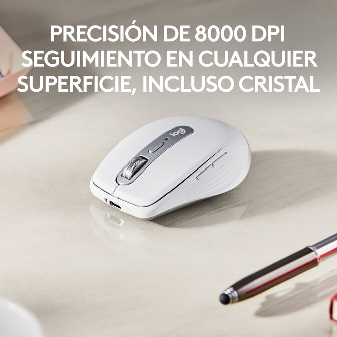 Rato Logitech MX Anywhere 3S for Business 8000DPI Wireless/Bluetooth Cinzento Claro image number 10