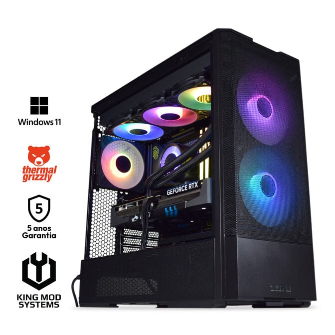 Computador King Mod Gamer-PC Ryzen 7 9800X3D 32GB DDR5 2TB RTX 5070 Ti WiFi W11 Bonus