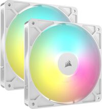 Ventoinha Corsair RS140 ARGB PWM Branca 140mm (Pack 2)
