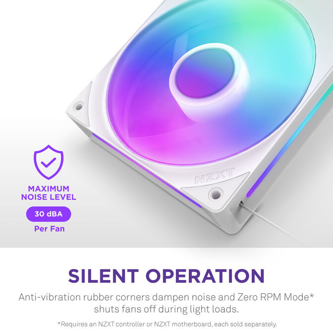 Ventoinha NZXT F240 RGB Core Single-Frame Brancas - Dupla Vento&iacute;nha 120mm (240mm) image number 9