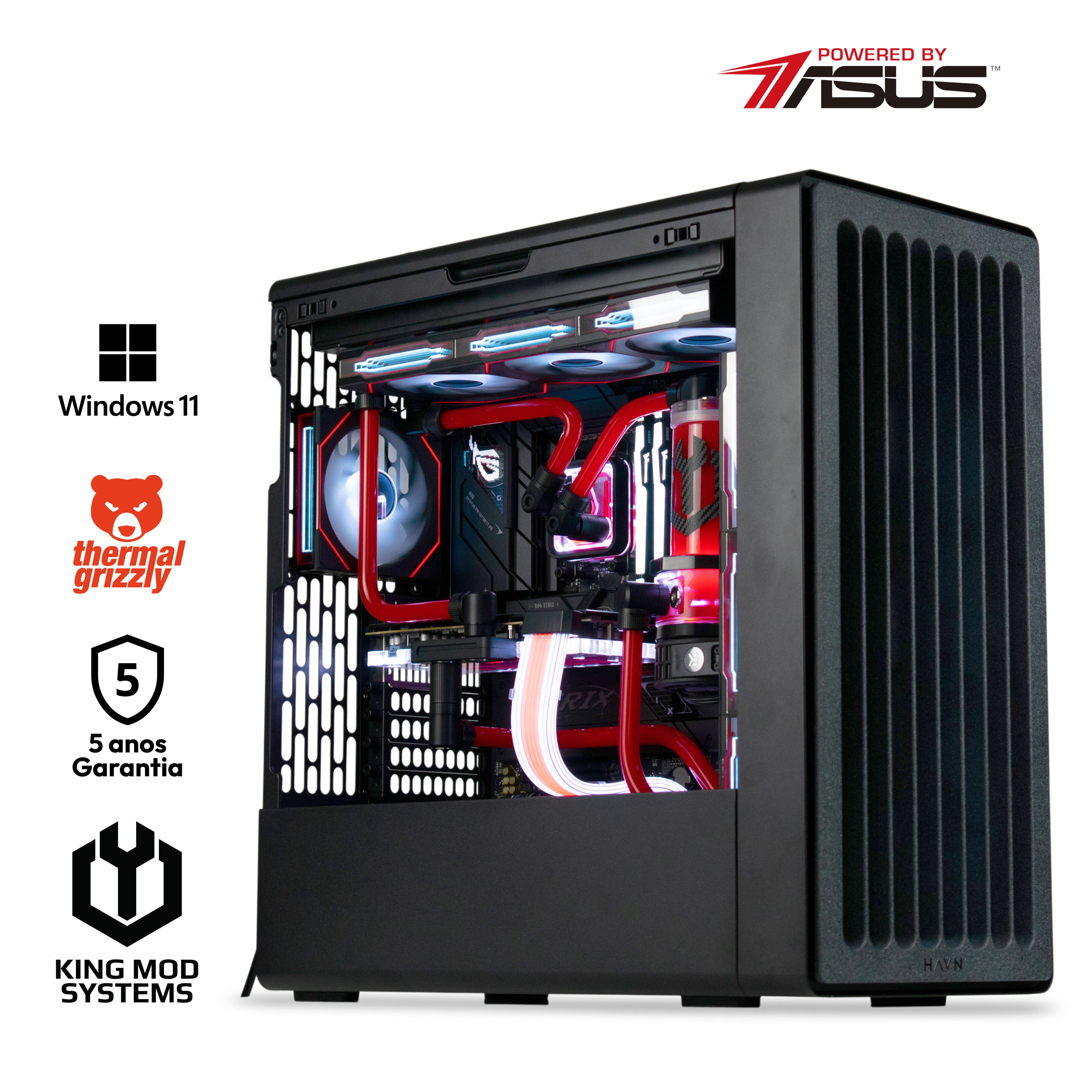 Computador King Mod Liquid-PC Ryzen 7 9850X3D 64GB DDR5 2TB RTX 5080 WiFi W11