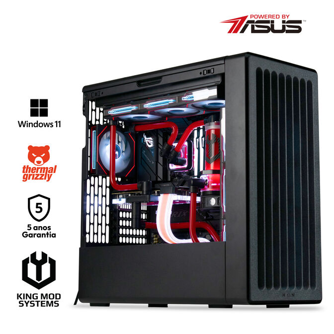 Computador King Mod Liquid-PC Ryzen 7 9850X3D 64GB DDR5 2TB RTX 5080 WiFi W11 Bonus