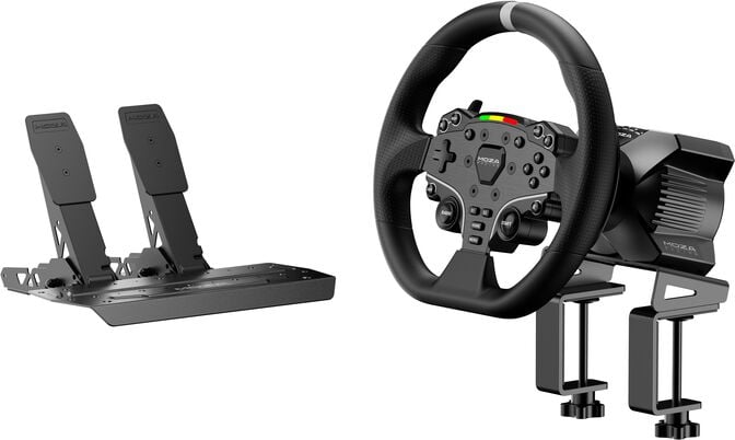 Conjunto MOZA Racing R3 Racing Simulator PC ( Base Volante Direct Drive R3 + Volante ES + Pedais SR-P Lite + Suporte de Mesa R5) image number 0