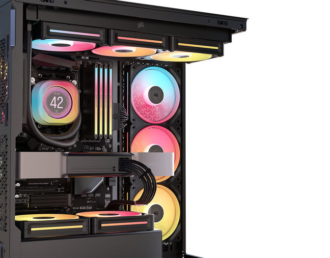 Caixa E-ATX Corsair 3500X LXR Link RGB Preto Vidro Temperado image number 10