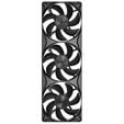 Ventoinha Corsair RS360 II Unified Frame PWM Preta 120mm Tripla Vento&iacute;nha 120mm (360mm) image number null