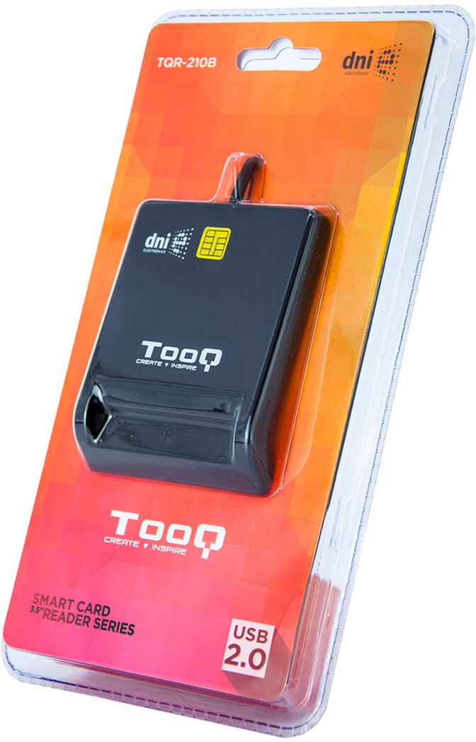 Leitor de Cart&otilde;es Tooq Cart&otilde;es de Cidad&atilde;o / DNI 4.0 USB 2.0 Preto image number 3