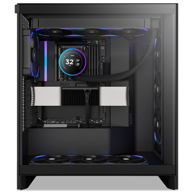 Ventoinha NZXT F360x Perfomance RGB 120mm - Single-Frame Pretas - Tripla Vento&iacute;nha 120mm (360mm) image number 7
