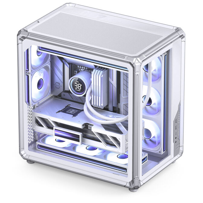 Caixa ATX Jonsbo X400 Vidro Temperado Curvo Branco image number 4