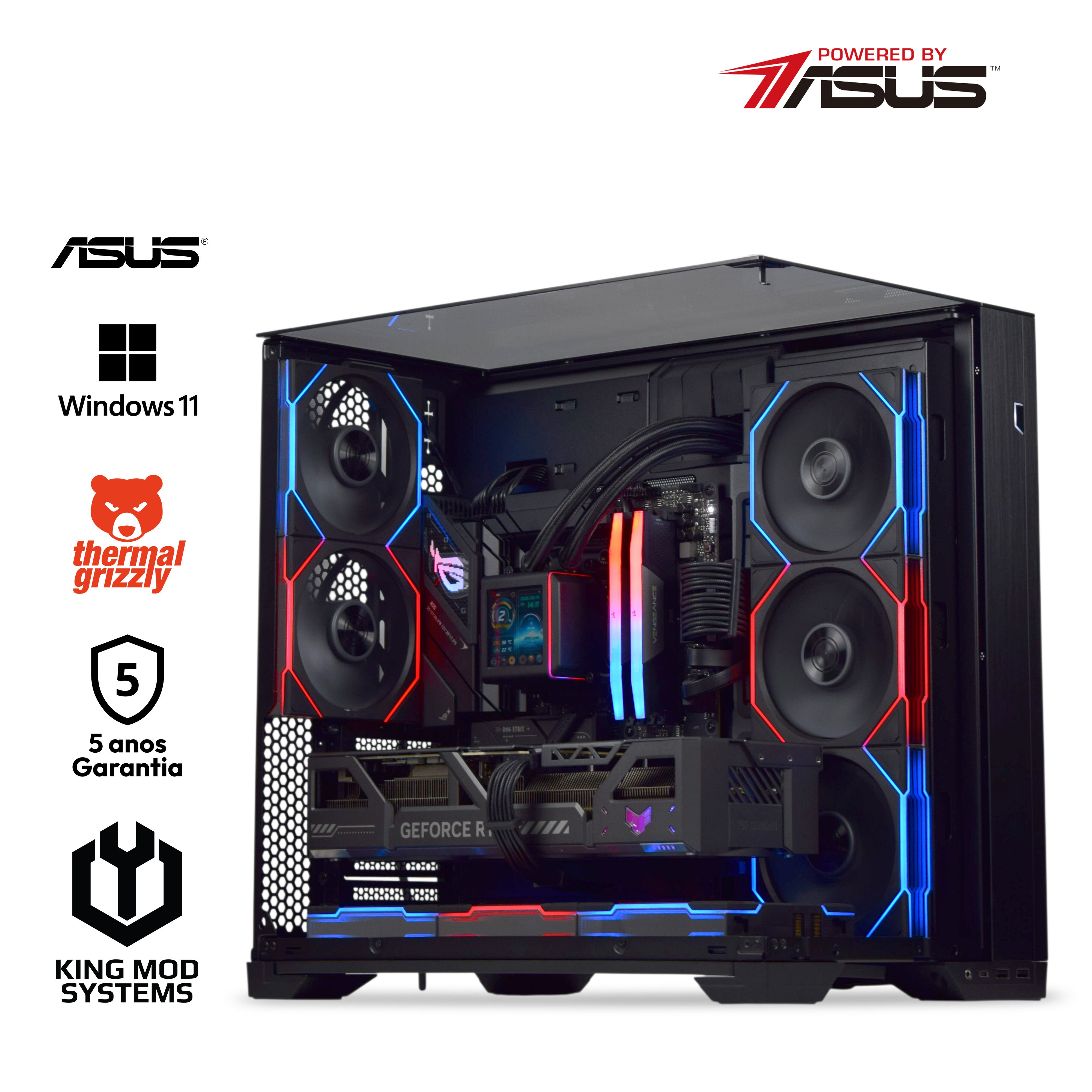 Computador King Mod Gamer-PC Lian Li Ryzen 7 9850X3D 64GB DDR5 2TB RTX 5090 WiFi W11