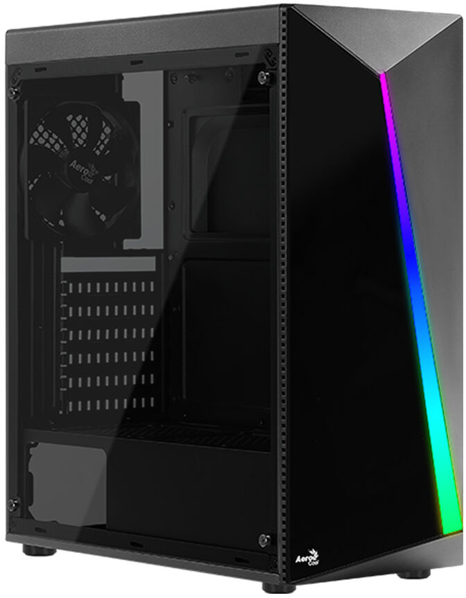 Caixa ATX Aerocool Shard RGB Vidro Temperado Preto image number 0