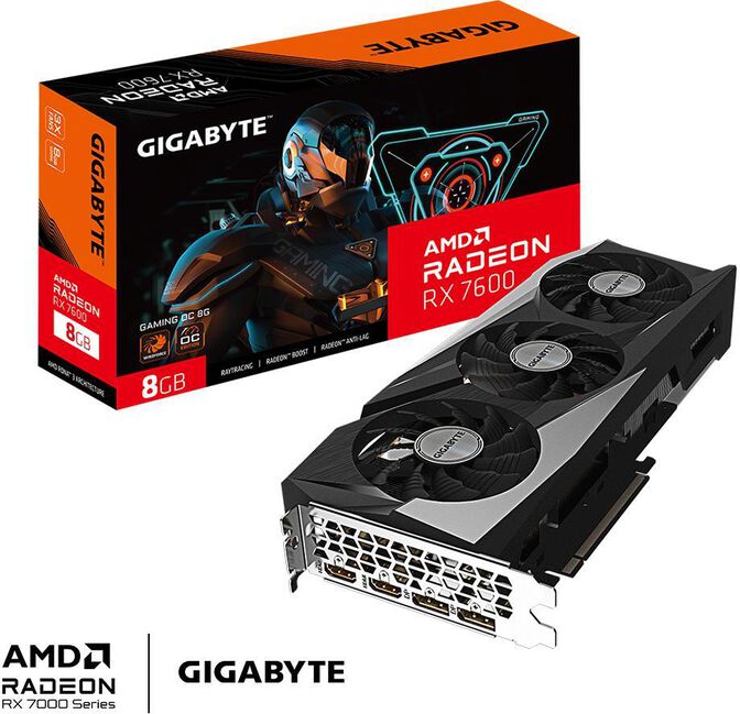 Gr&aacute;fica Gigabyte Radeon RX 7600 Gaming OC 8GB GDDR6 image number 1