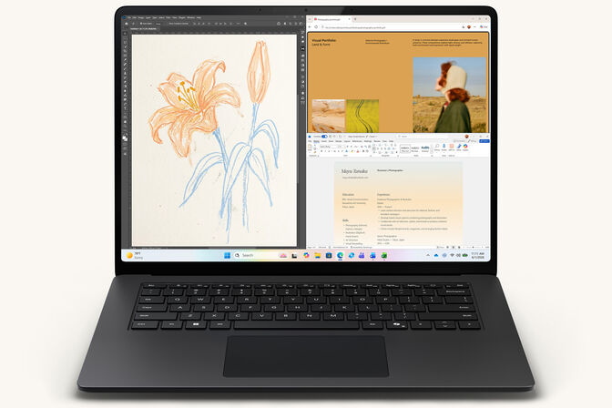 Port&aacute;til Microsoft Surface Laptop 8 Copilot+ PC 15" Intel Core Ultra 5 335 16GB RAM 512GB SSD Windows 11 Pro Platina image number 0