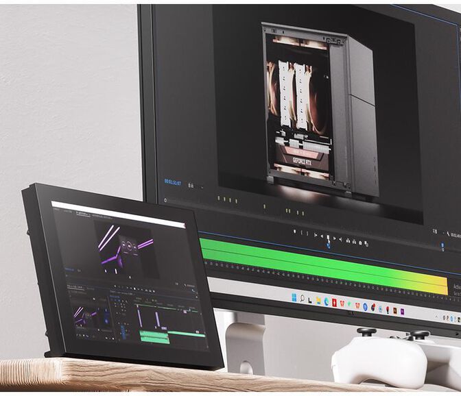 Monitor Port&aacute;til LCD TFT 8" Jonsbo DS8 Preto image number 2