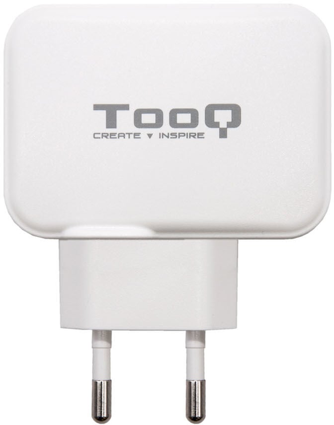 Carregador Tooq Duplo USB-C + USB-A 27W Branco image number 0