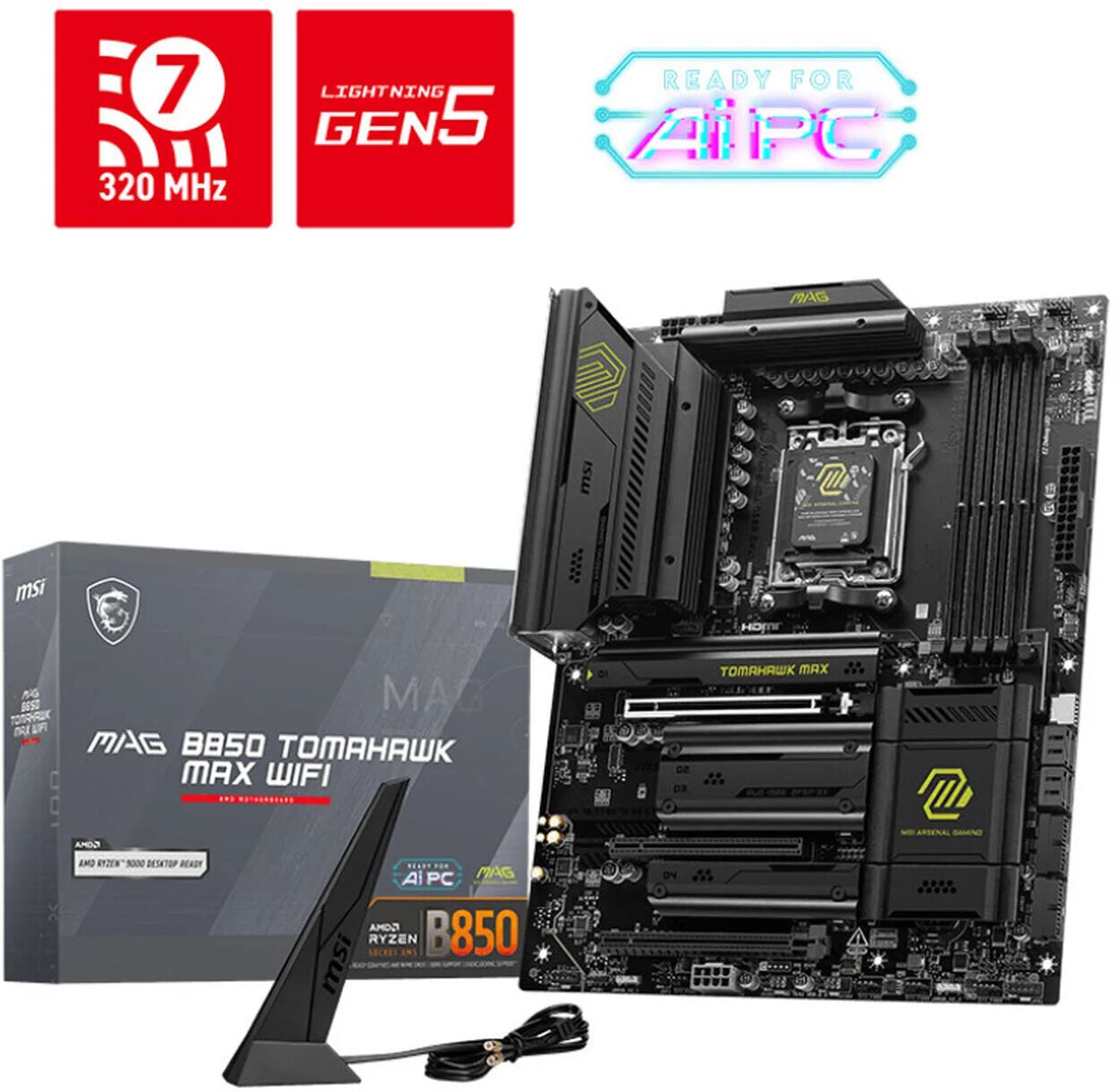 Bundle CPU Ryzen 7 9800X3D + Motherboard MSI MAG B850 + Team Group