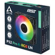 Ventoinha Arctic P12 PRO PWM PST Low Noise ARGB 120mm - Preto image number null