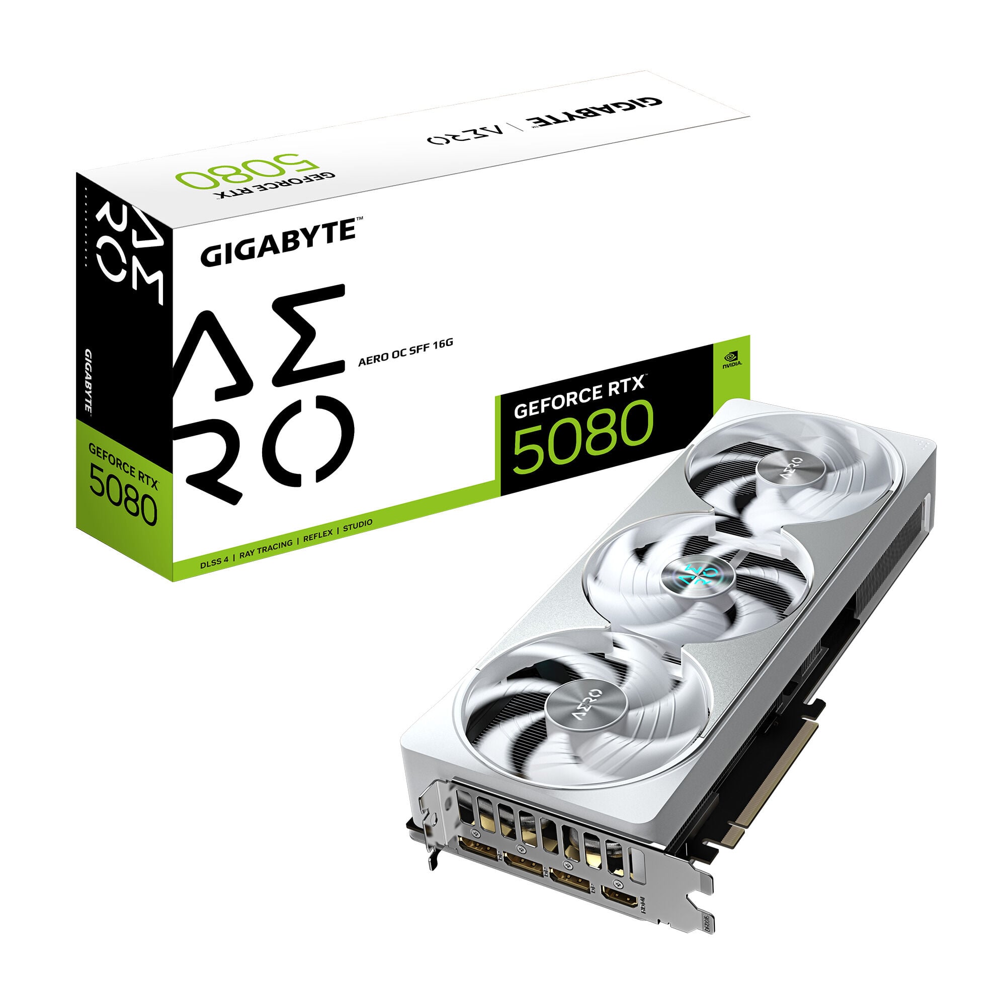 Gr&aacute;fica Gigabyte GeForce&reg; RTX 5080 Aero OC 16GB GDDR7 DLSS4