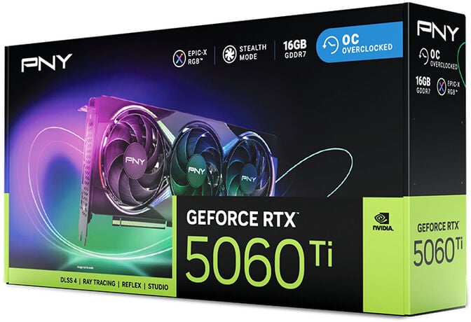 Gr&aacute;fica PNY GeForce&reg; RTX 5060 Ti Gaming RGB Triple Fan OC 16GB GDDR7 DLSS4 image number 8