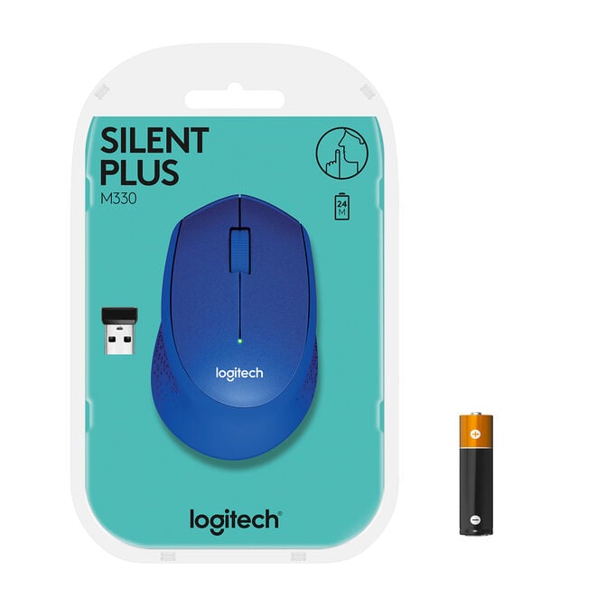 Rato Logitech M330 Silent Plus 1000DPI Wireless Azul image number 1