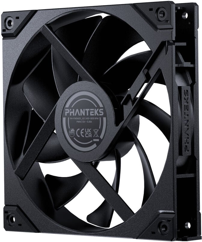 Ventoinha Phanteks M25&nbsp;Gen2&nbsp;140mm PWM Fan Preto (Pack 3) image number 2