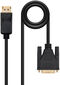 Cabo Conversor Nanocable DisplayPort/M > DVI/M 1 M Preto