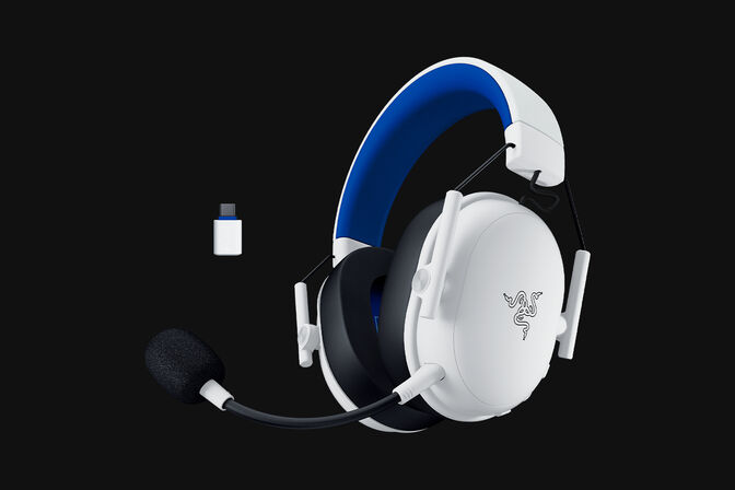 Headset Razer BlackShark V3 X Hyperspeed para PlayStation Wireless/Bluetooth Branco image number 3