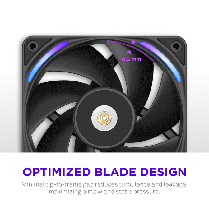 Ventoinha NZXT F240X Perfomance RGB Single-Frame Pretas - Dupla Vento&iacute;nha 120mm (240mm) image number 8