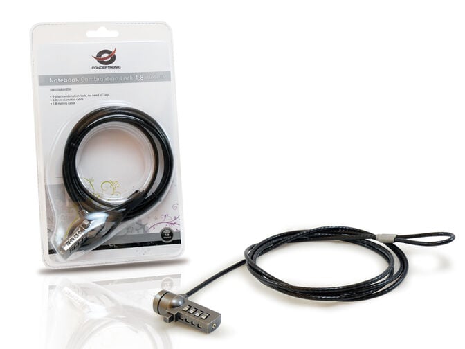 Cabo de Seguran&ccedil;a para Port&aacute;til Conceptronic com Combina&ccedil;&atilde;o 1.5 M image number 4