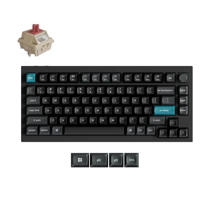 Teclado Keychron Q1 Ultra 8K 75% Wireless Keychron Silk POM Switch Red Linear (PT) image number 0