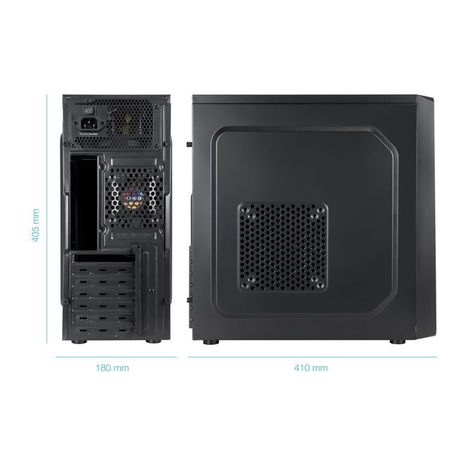 Caixa Midi Tower Tooq PRISMA ULTRA C/Fonte Alimenta&ccedil;&atilde;o 500W USB-C image number 2