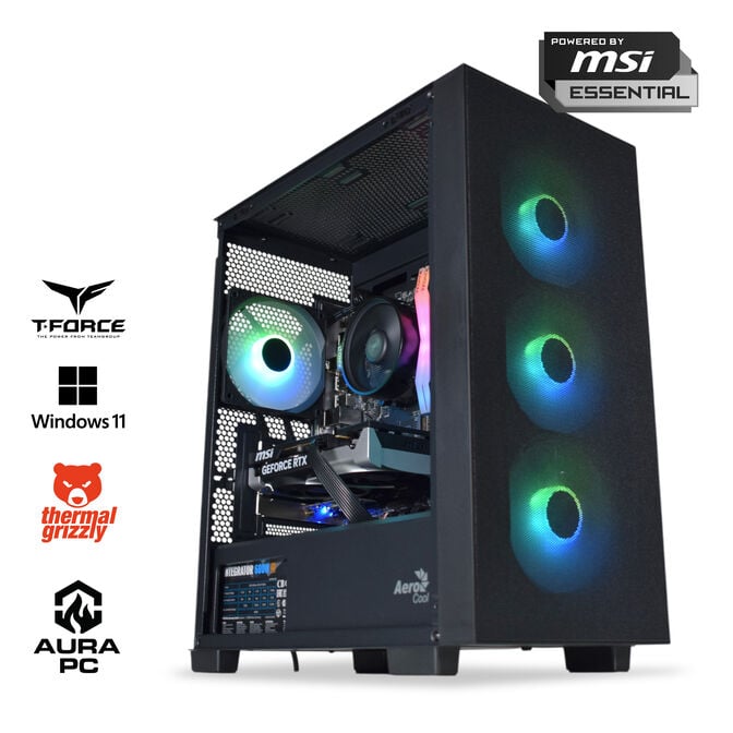 Computador AURA Gamer-PC Ryzen 5 7500F 32GB DDR5 1TB RTX 5060 WiFi W11 V2 Bonus