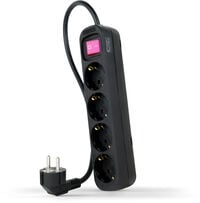 R&eacute;gua Nanocable 4 Tomadas com switch 1.4 M Preto