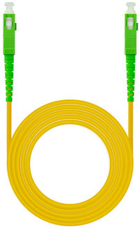 Cabo de Fibra &Oacute;ptica Nanocable SC/APC-SC/APC Monomodo Simplex LSZH 3 M Amarelo
