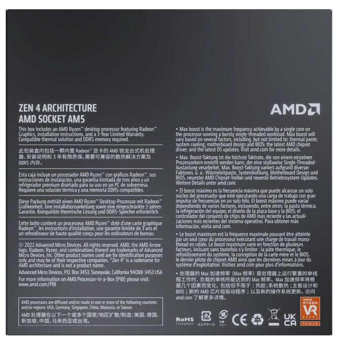 Processador AMD Ryzen 5 7600 6-Core (3.8GHz-5.1GHz) 38MB AM5 image number 3