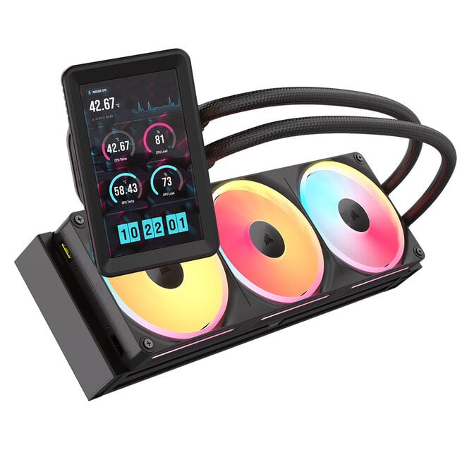 Water Cooler CPU Corsair iCUE LINK TITAN II 360 Ultra LX RGB LCD 360mm Preto image number 1