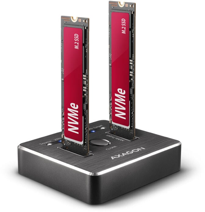 CLONE DUAL SDD Dock Station AXAGON ADSA-M2C USB-C 3.2 Gen2 - 2x NVMe image number 0