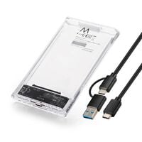 Caixa Externa 2.5" Ewent EW7064 USB 3.2 Gen1 (USB 3.0) HDD/SSD Transparente Screwless