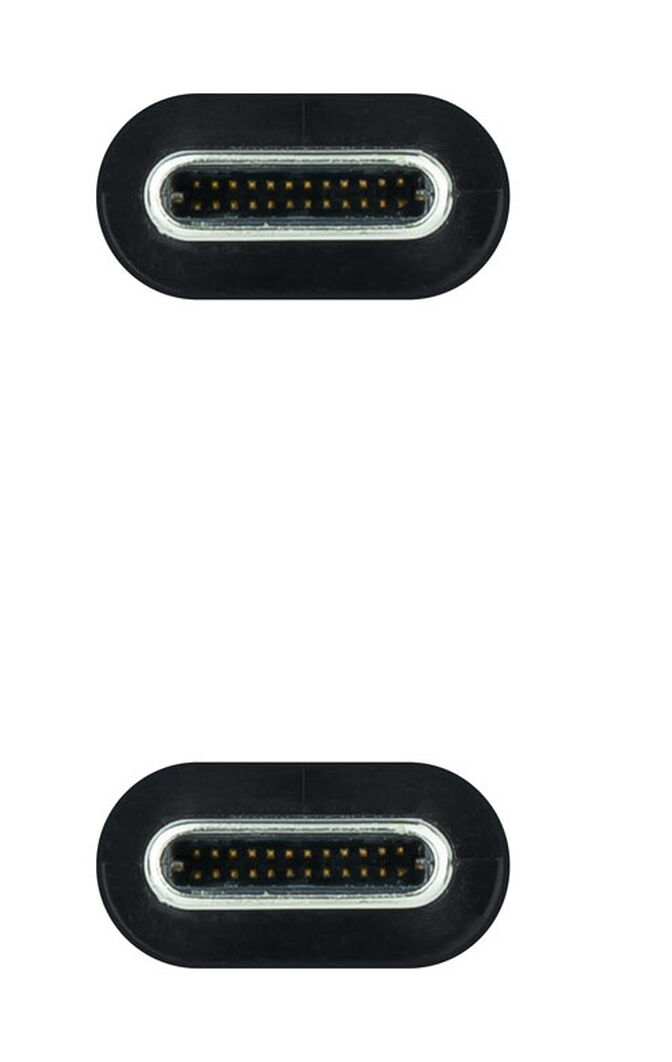 Cabo USB 3.2 Gen2x2 Nanocable 20Gbps 5A/100W 4K@60Hz USB-C M/M 1 M Cinzento/Preto image number 2