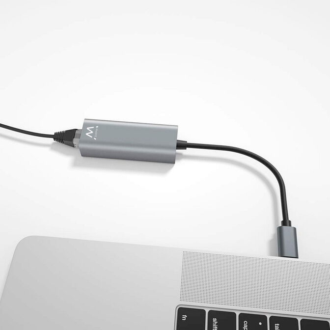 Adaptador Gigabit Ewent USB-C > Gigabit Cinza image number 3