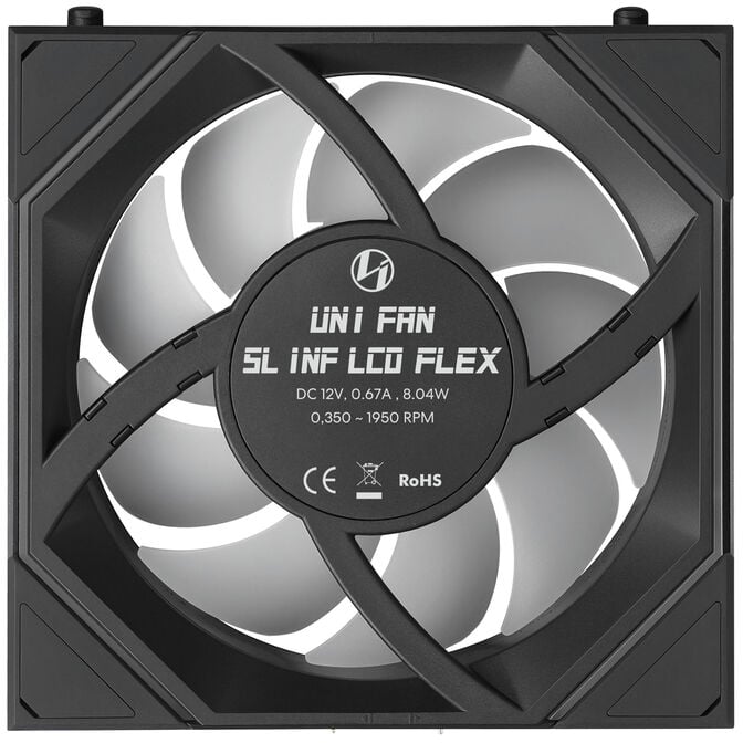 Ventoinha Lian Li UNI FAN SL120 LCD Infinity FLEX Wireless Preto 120mm image number 4