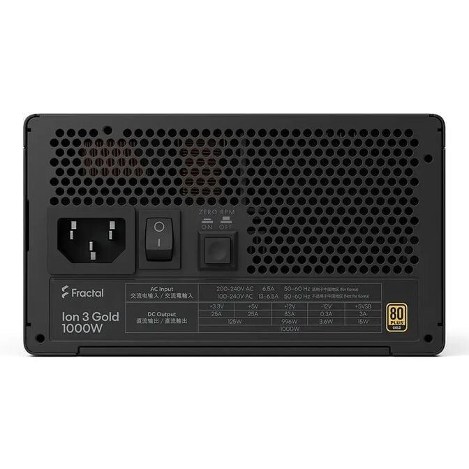 Fonte Fractal Design Ion 3 1000W 80+ Gold Full Modular ATX 3.1 PCIe 5.1 image number 5