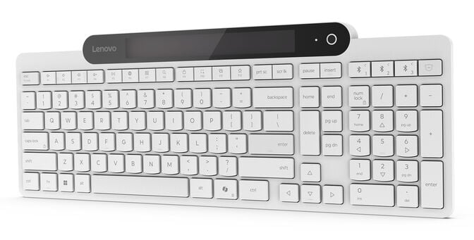 Teclado Lenovo 800 Auto-Carreg&aacute;vel BT Branco image number 1