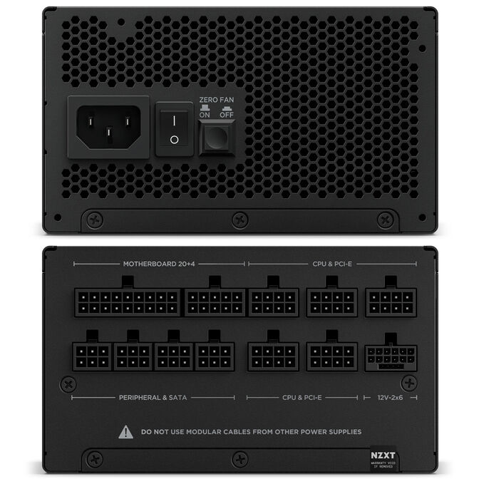 Fonte de Alimenta&ccedil;&atilde;o NZXT 1000W 80+ Gold ATX 3.1 PCIe 5.1 image number 5