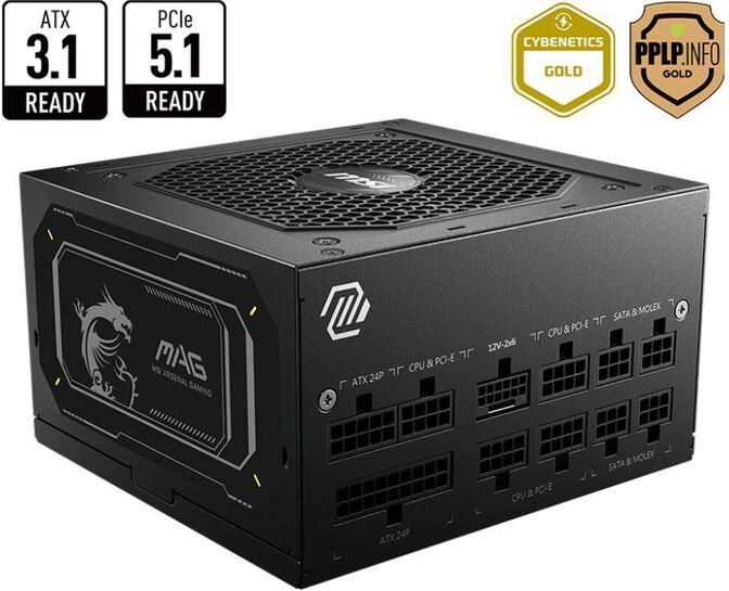 Fonte Modular MSI MAG A850GL 850W 80+ Gold PCIE5 II image number 4