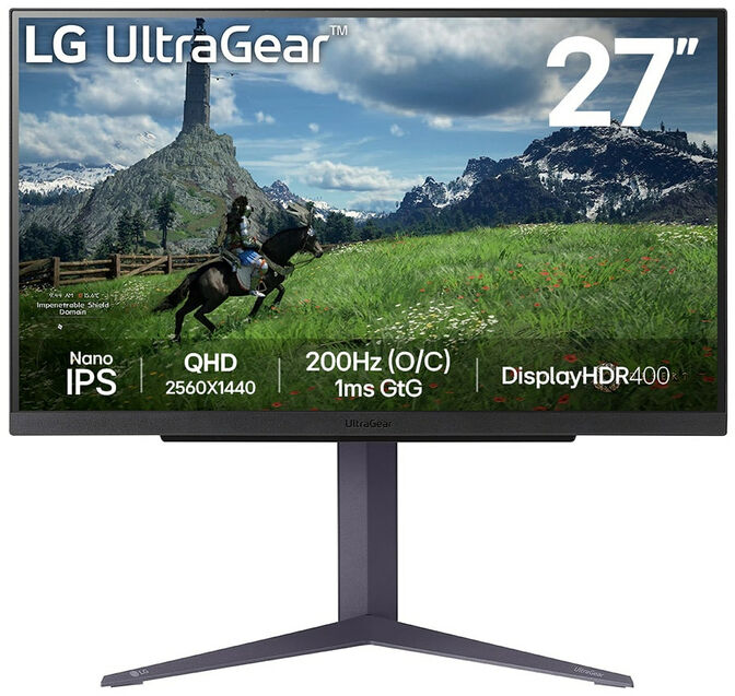 Monitor LG UltraGear 27" 27GS85Q Nano IPS QHD 180Hz 1ms G-SYNC Compatible image number 0