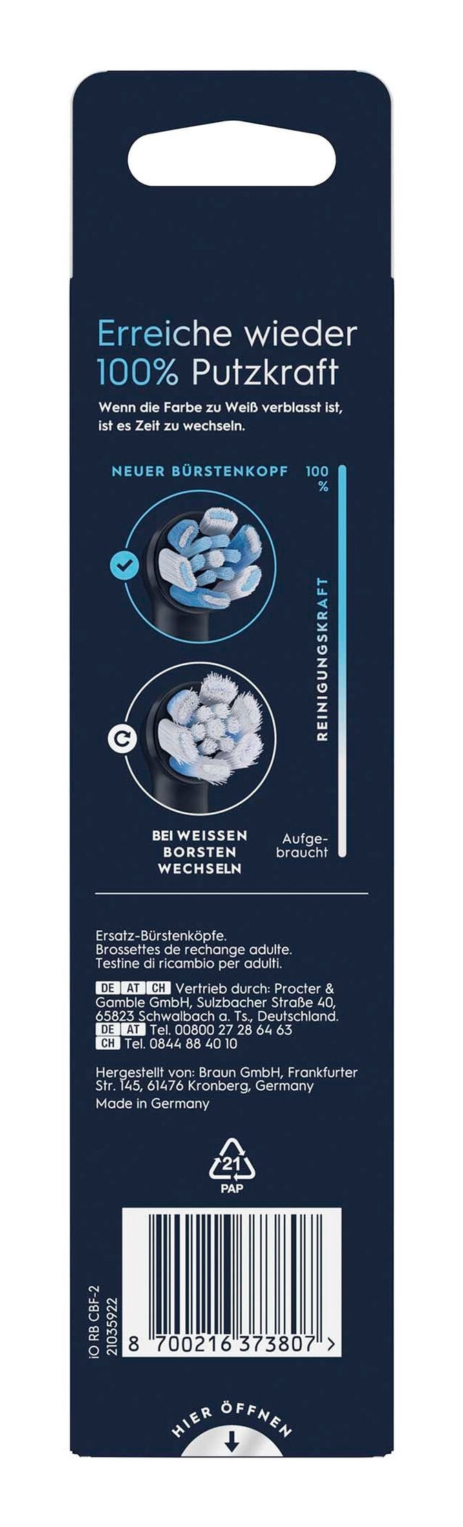 Recargas para Escova de Dentes El&eacute;trica Oral-B iO Ultimative Reinigung Pack 2 Unidades Preto image number 2
