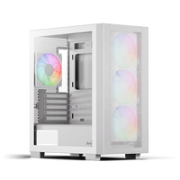 Caixa Micro-ATX Aerocool B310A Flow ARGB Vidro Temperado Branco