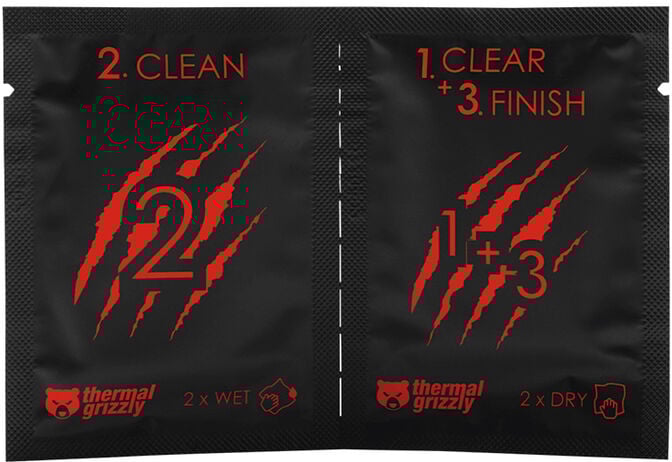 Toalhitas de Limpeza Thermal Grizzly (2uni) image number 0